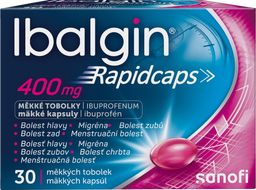 Ibalgin Rapidcaps 400 mg 30 měkkých tobolek