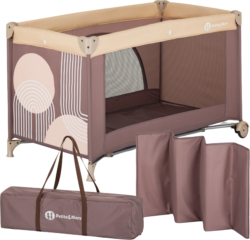 Petite&Mars Postýlka cestovní Nyja Elegant Dreamlines Mocha
