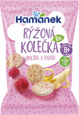 Hamánek BIO Rýžová kolečka Malina&Banán 35 g