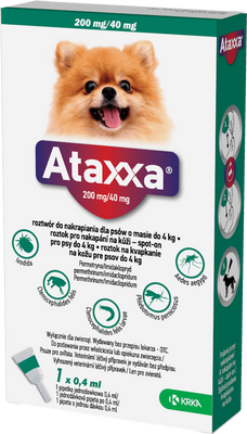 Ataxxa Pro psy spot.on.do 4 kg, 0.4 ml