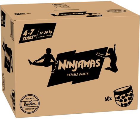 Ninjamas Pyjama Pants Srdíčka, měsíční balení 60 ks
