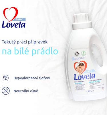 Lovela Baby tekutý prací přípravek na bílé prádlo 1.45 l