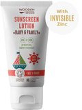 Woodenspoon Opalovací tělové mléko v tubě Baby & Family SPF50 150 ml