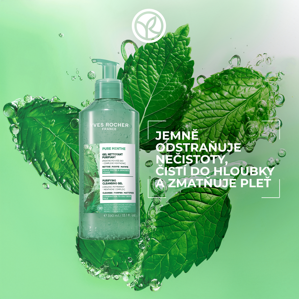 Yves Rocher Pure Menthe hloubkově čistící gel 390 ml