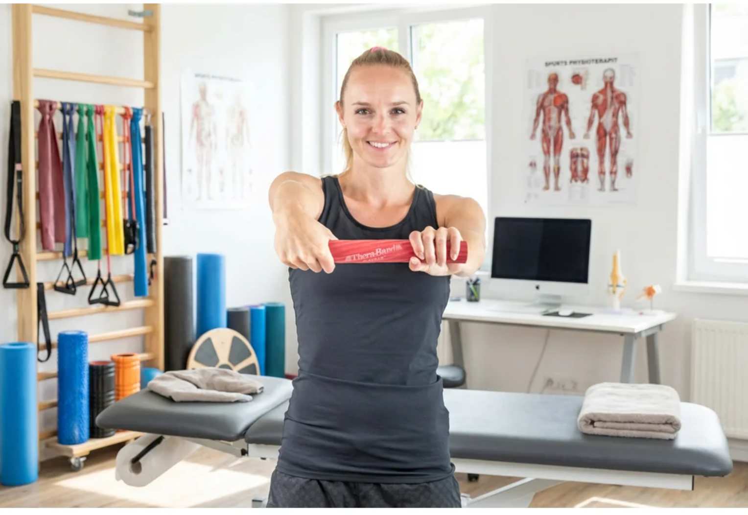 Theraband FlexBar červený - středně silný