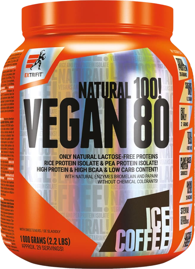 Extrifit Vegan 80 ledová káva 1000 g