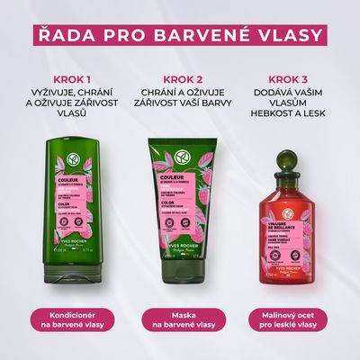 Yves Rocher Kondicionér na barvené vlasy s malinovým octem 200 ml