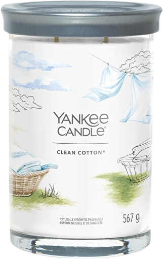 Yankee Candle Signature Clean Cotton Vonná svíčka 567 g