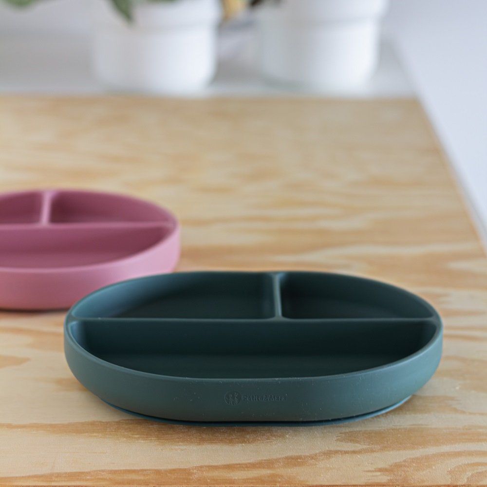 Petite&Mars Talířek silikonový dělící oválný Take&Match Intense Ochre 6m+