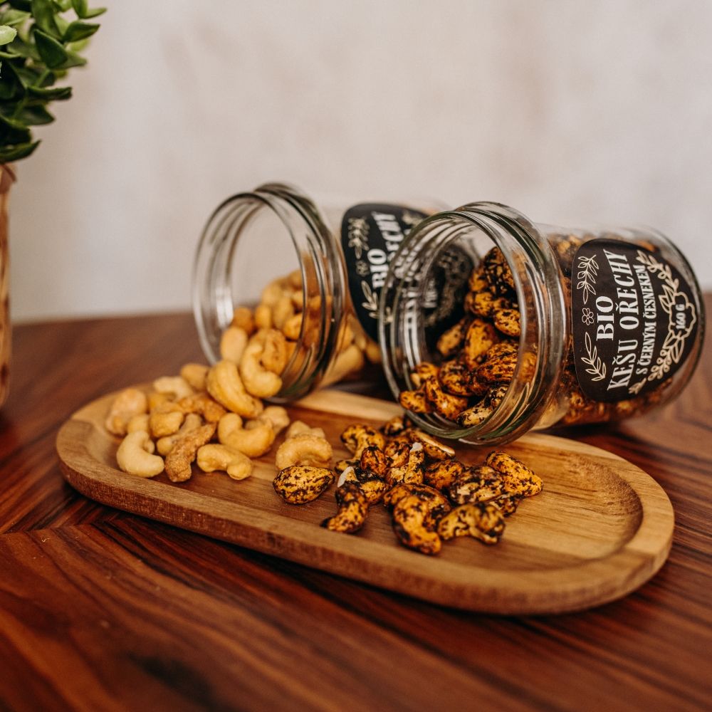 Natu Dárkový set BIO kešu ořechů deluxe II., 2 x 160 g