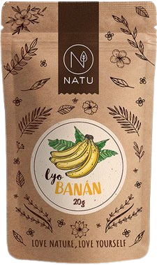 Natu Lyofilizovaný banán plátky 20 g