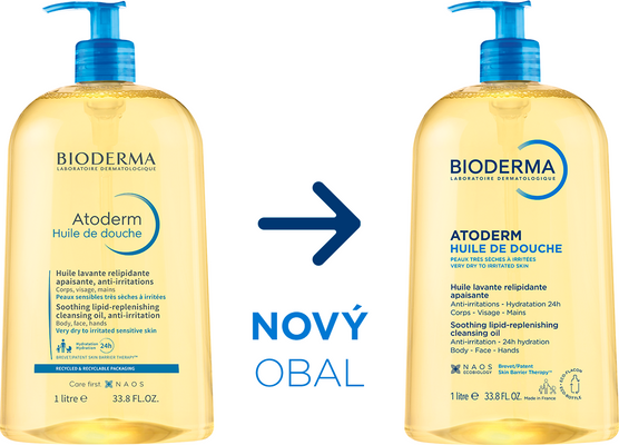Bioderma Atoderm Sprchový olej pro velmi suchou až atopickou pokožku 1 l