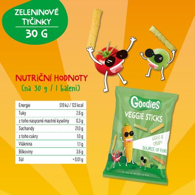 Goodies Zeleninové tyčinky 30 g