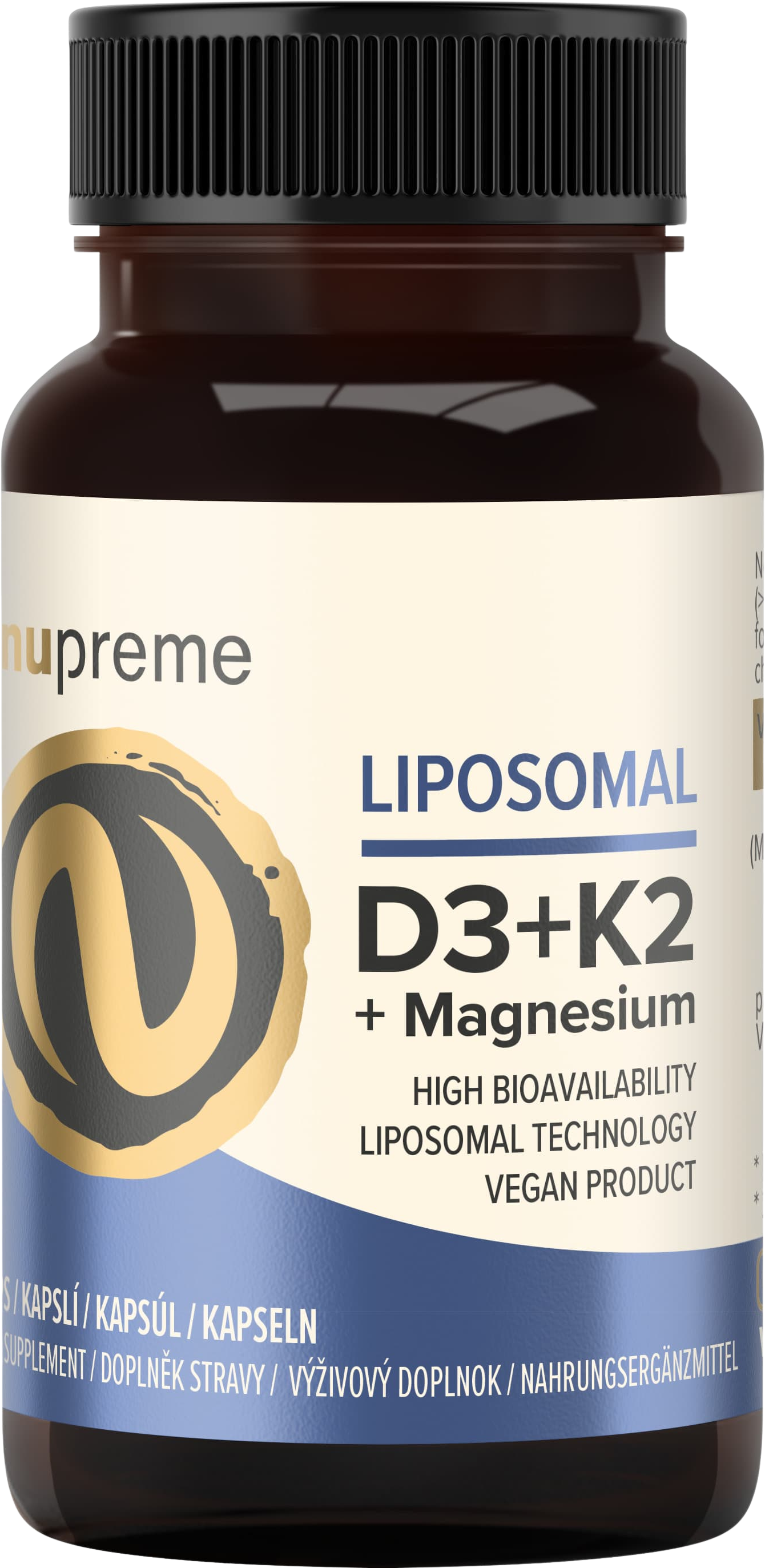 Nupreme Liposomal Vit. D3+K2+Magnesium 30 kapslí