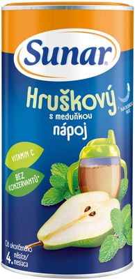 Sunar rozpustný nápoj hruškový s meduňkou 200 g