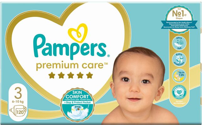 Pampers Premium Care plenky vel. 3, 6-10 kg, 120 ks