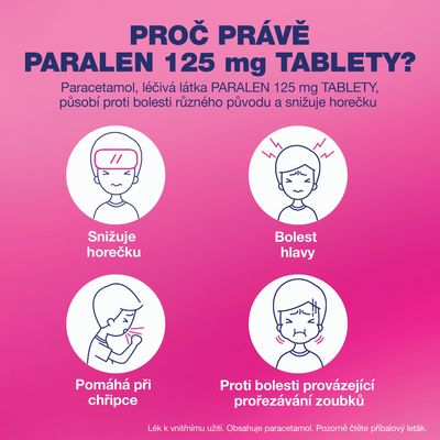 Paralen pro děti 125mg, 20 tablet