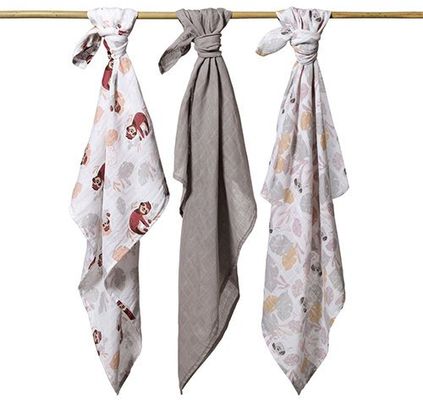 BabyOno Pleny mušelínové Super Soft - Grey, 70x70 cm 3 ks
