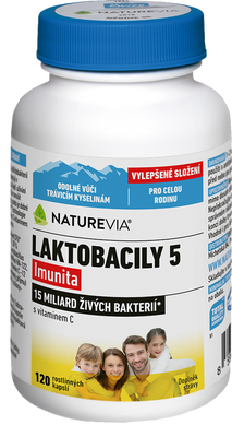 NatureVia Laktobacily 5 Imunita 120 kapslí