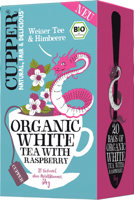 Cupper BIO Bílý čaj s malinami 20 x 1.7 g
