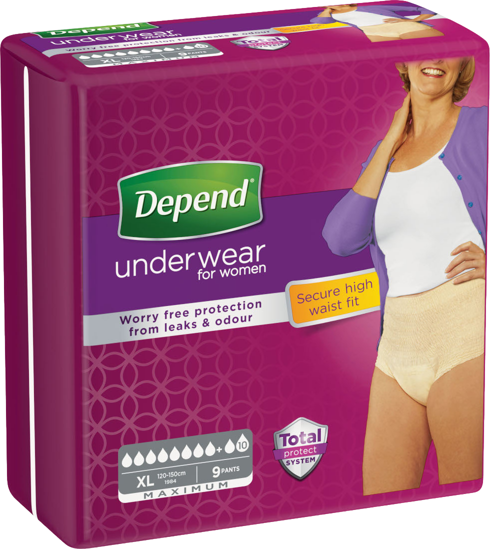 Depend Inkontineční kalhotky  Maximum XL pro ženy 9 ks