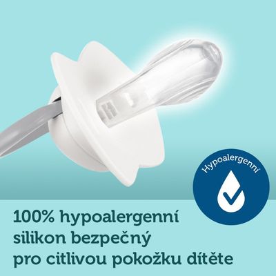 Canpol babies Set symetrických silikonových dudlíků 6-18m Bonjour Paris růžový 2 ks