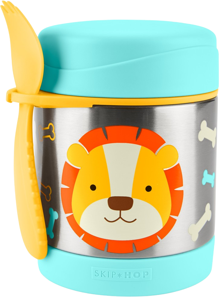 Skip Hop Zoo Termoska na jídlo se lžičkou/vidličkou Lev, 3r+ 325 ml
