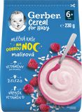 Gerber Cereal mléčná kaše malinová Dobrou noc 230 g