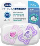 Chicco Šidítko Physio Light silikonové 2-6m, dívka - ptáček/tukan 2 ks