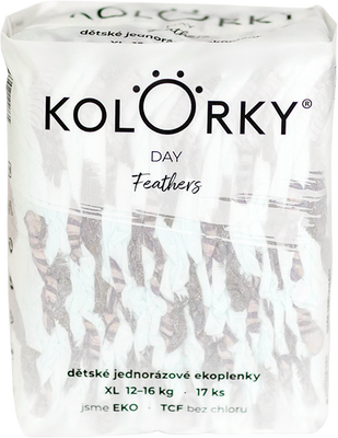 Kolorky DAY Peří vel. XL (12-16 kg) 17 ks