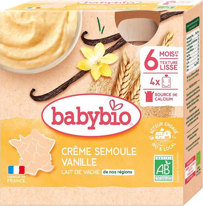 Babybio krupice s vanilkou 4 x 85 g