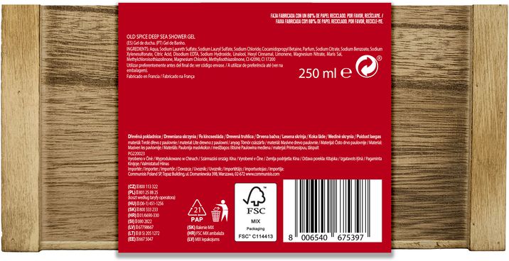 Old Spice Treasure Chest Dárková sada v dřevěné truhlici pro muže s vůní přímořských citrusů a květů 3 ks