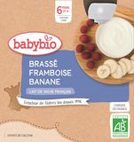 Babybio mléčný dezert malina banán 4 x 85 g