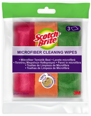 3M Scotch-Brite™ Čisticí utěrky z mikrovlákna, barevný mix 3 ks