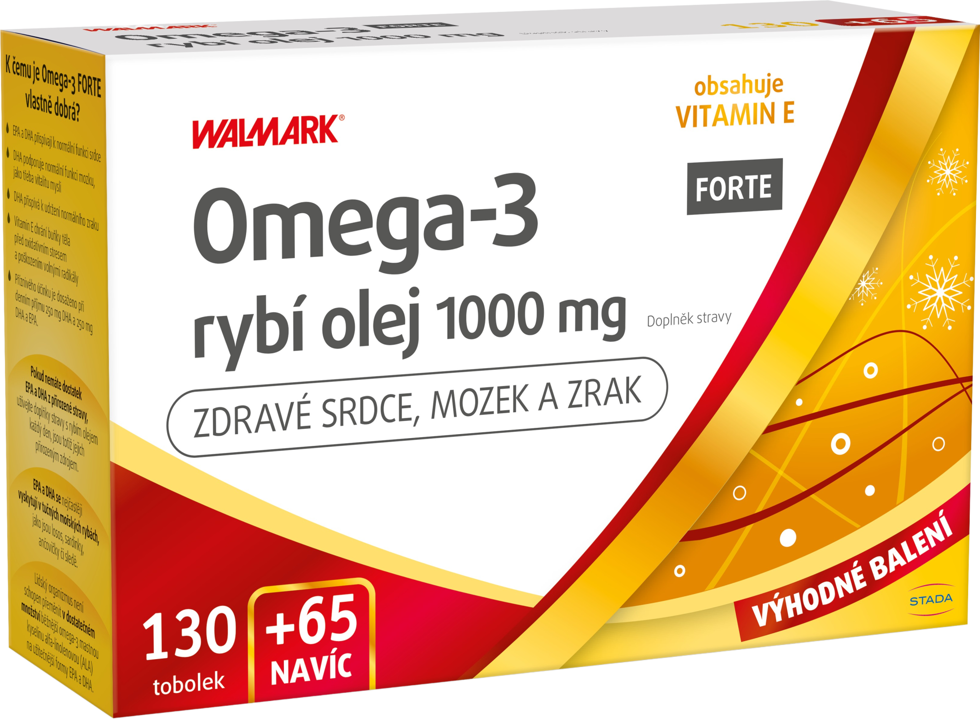 Walmark Omega 3 Forte 195 měkkých tobolek