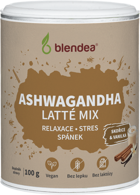 Blendea Ashwagandha latté mix skořice & vanilka 100 g