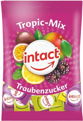 Intact hroznový cukr s vit.C tropic mix 75 g
