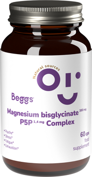 Beggs Magnesium bisglycinate 380mg + P5P COMPLEX 1,4mg 60 kapslí