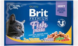 Brit Premium Cat kapsa Fish Plate 4 x 100 g