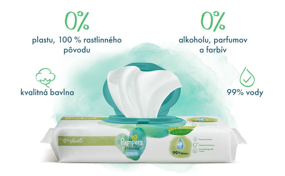 Ubrousky Harmonie Aqua Plastic Free, ubrousky, dítě