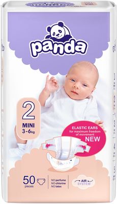Panda Mini dětské pleny 50ks 3-6 kg 54 ks