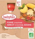 Babybio Jablko s meruňkou a banánem 4 x 90 g