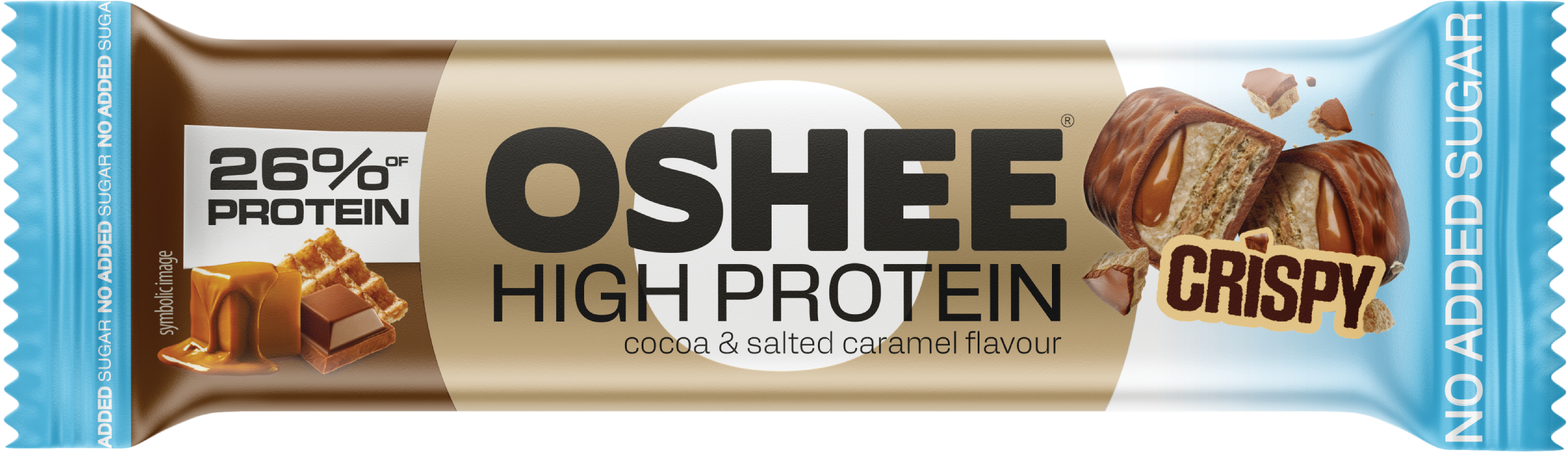 Oshee Křupavá proteinová oplatka Slaný karamel 39 g