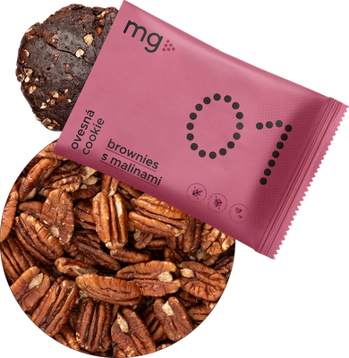 MG Nutrition Bezlepková cookie 01 Brownies s malinami 70 g