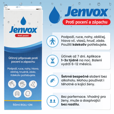 Jenvox Proti pocení a zápachu 50 ml