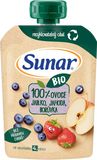 Sunar BIO ovocná kapsička jablko, jahoda, borůvka 4m+ 100 g