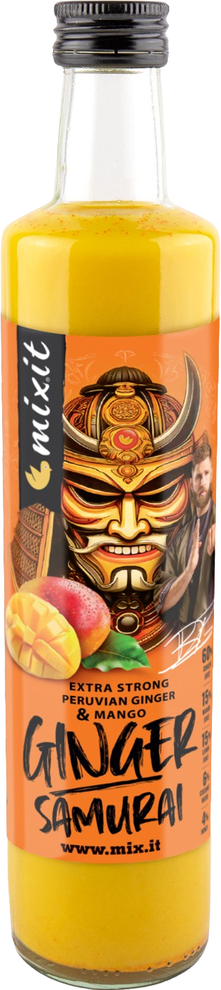 Mixit Ginger Samurai – Zázvorový nápoj s mangem Jirky Procházky 500 ml