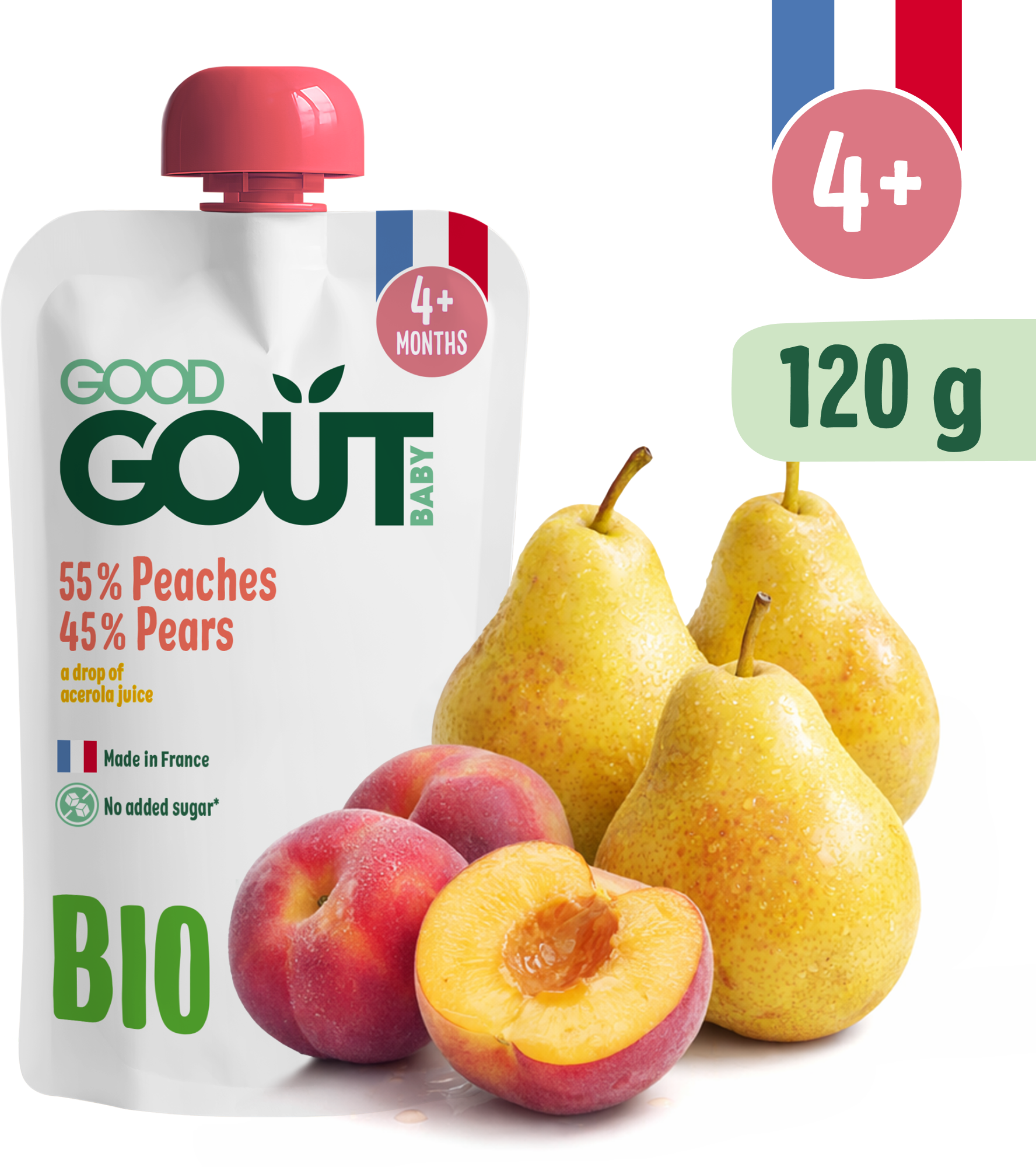 Good Goût BIO Broskev s hruškou 120 g
