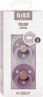 BIBS Colour symetrické dudlíky z přírodního kaučuku velikost 2, Fossil Grey / Mauve 2 ks