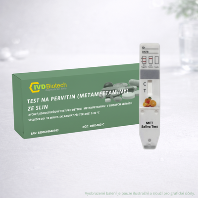 AllTest Drogový test na pervitin (MET – metamfetamin/amfetamin) ze slin – kazeta (50 ng/ml)
